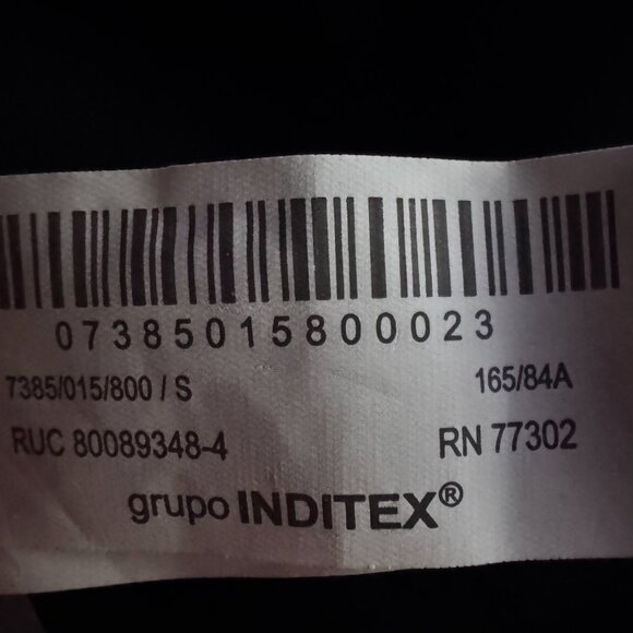 NWOT Zara Top Strapless Black Cropped sz S Backless - Picture 7 of 10